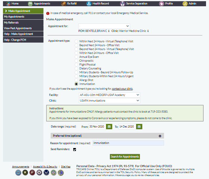 Request Archived Health Records Tricare